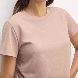 Everlane The Box-Cut Tee in Essential Cotton Rose Pink Small NWT